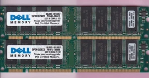 512MB 2x256MB PC-133 DELL SNPDM133/256X30 SAMSUNG SDRAM Memory Kit 32Mx64 PC133 - Picture 1 of 2