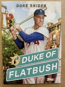 Duke Snider 2020 Topps Archives Duke Of Flatbush Insert #315 Brooklyn Dodgers - Picture 1 of 2