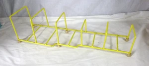 De Colección Años 50 AMARILLO Caucho Recubierto Alambre Cocina Armario Plato Organizador Estante Expositor - Imagen 1 de 8