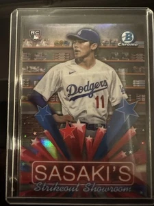 Roki Sasaki RC 2025 Bowman Béisbol #HS-9 Hobby Stars Poncheout Showroom Dodgers - Imagen 1 de 2