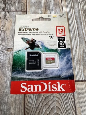 SanDisk Extreme MicroSDHC UHS-I Card 32GB With Adapter - Action Camera /Drone  - Image 1 of 4