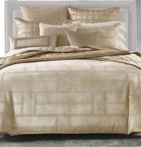NEW QUEEN SIZE Hotel Collection Luxury Comforter Duvet Cover - Burnish Bronze - Picture 1 of 8