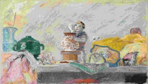 James Ensor Nature Morte au Magot Chinoiseries & Étoffes : Giclée Art Print 1891 - Picture 1 of 2