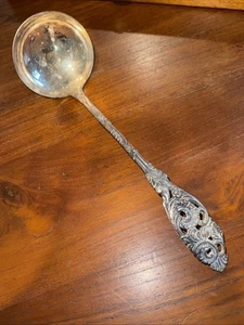 Gero 90 Dutch Baroque Floral European SilverPlate Vintage Rococo Soup Ladle - Picture 1 of 6