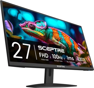 Sceptre 27" Gaming Monitor 100Hz 1ms DisplayPort HDMI x2 100% sRGB AMD - NEW - Image 1 of 4