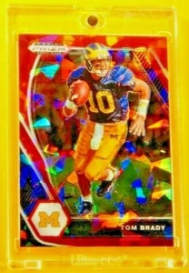 Prizm Red Cracked Ice Tom Brady Patriots Legend SP Parallel Insert Refractor MVP - Picture 1 of 2