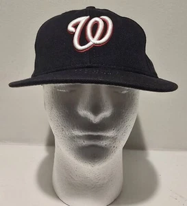 Vintage Washington Nationals New Era 59fifty Cap Hat 100% Wool 7 3/4 Authentic - Picture 1 of 10