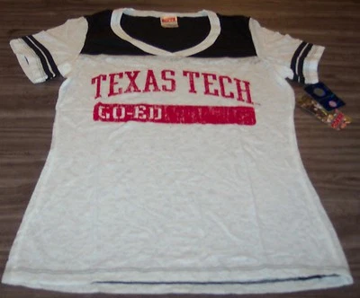 WOMEN'S TEEN VINTAGE STYLE TEXAS TECH Red Raiders T-SHIRT LARGE NEW w/ TAG - Image 1 of 2