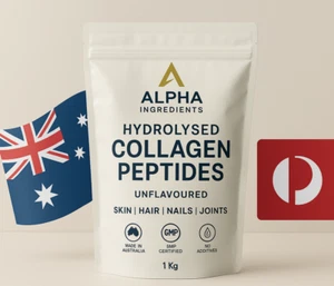Premium 100% Hydrolysed Collagen Peptides Powder Hair Skin Nail Grass Fed 1KG - Picture 1 of 4