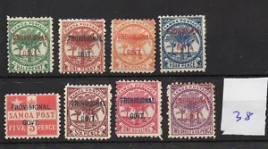 Samoa (38) - 1899 - sobreimpresión - conjunto de ocho valores - como nuevo - SG Cat £23 - Imagen 1 de 1