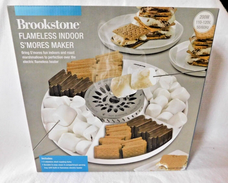 Brookstone Indoor Flameless S’Mores Maker 200w With Tray SMORES MAKER