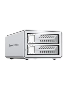 2 Bay Typ B RAID Obudowa dysku twardego JBOD do 2,5" 3,5" SATA HDD / SSD 44 TB Srebrna - Zdjęcie 1 z 14