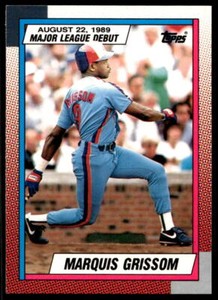 1990 Topps Major League Debut 1989 48 Marquis Grissom Expos  Baseball Card