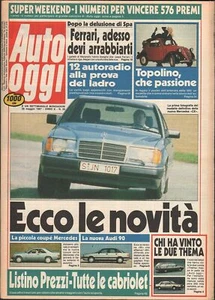 Rivista AUTO OGGI Anno 1987 n.25. POSTER Fiat 500 A Topolino, Audi 90 - Picture 1 of 1