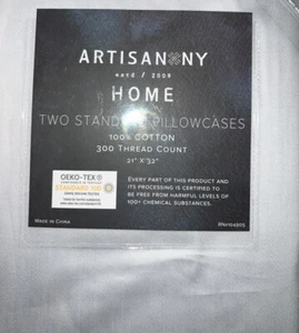 Estuches de almohada Artisan Ny Home 300 TC dos estándar (21""x32") gris claro - Imagen 1 de 2