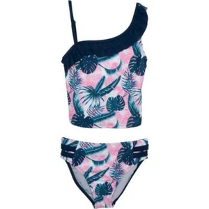 JANTZEN Girl's 16 Pink Palm Asymmetrical Tankini Swim Set NWT - Picture 1 of 2