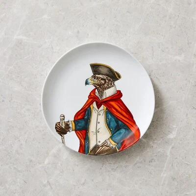 Dapper Animal Patriotic Salad Plates 8.5" - Image 1 of 4
