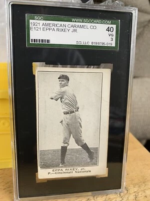 1921 E121 American Caramel #83 Eppa Rixey Jr Reds SGC 3 - Image 1 of 2