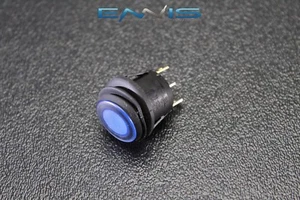ROCKER SWITCH ON OFF BLUE TOGGLE LED 12V 16 AMP 3 PIN IS-EC-WP1216BLU - Picture 1 of 4