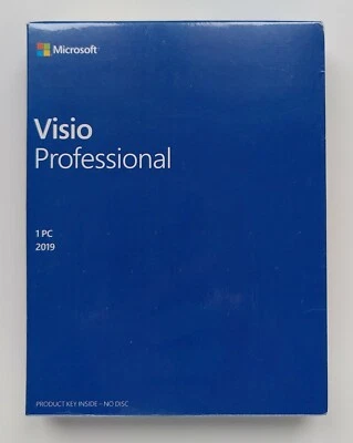 Visio 2019 Professional Pro PKC Medialess Vollversion Englisch english D87-07432 - Bild 1 von 3