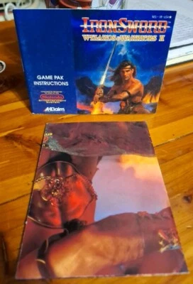 NES Iron Sword Wizards & Warriors II Manual Instructions + Poster Only No Game - Image 1 of 4