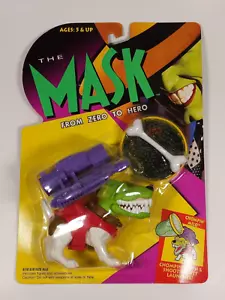 Figura de acción The Mask Chompin' Milo perro con lanzador de red 1995 Kenner nueva tarjeta - Imagen 1 de 15