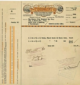 1911 THE EQUIPMENT COMPANY Kansas City MISSOURI Hess Anderson Greene A K Marrón - Imagen 1 de 1