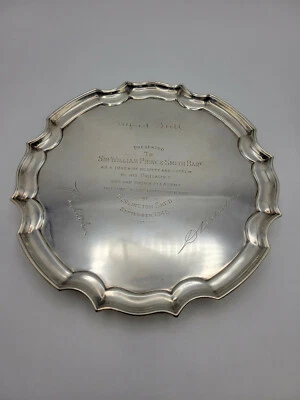 🌟 VINTAGE James Dixon Sheffield Sterling Silver Plate/Tray 394 grams - Image 1 of 4