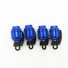 4 Pcs Fashion Exquisite Blue Small Hand Grenade Bombs Keychain Pendant Ornaments
