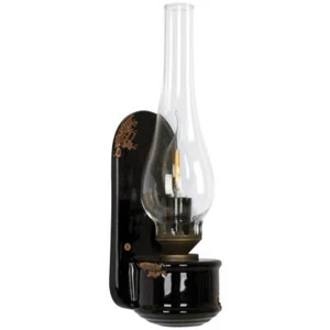 Wandleuchte Wandlampe Öllampe-Design Keramik schwarz Metall rostfarben FERROLUCE - Bild 1 von 1
