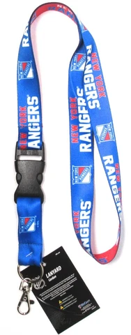 NEW YORK NY RANGERS Blue & Red Lanyard With Clip Keychain Hook NHL >NEW< Cover