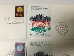 VEREINIGTE NATIONEN MENSCHLICHE SIEDLUNGEN ERSTTAGSBRIEF GENFER GÜTESIEGEL - Bild 1 von 2