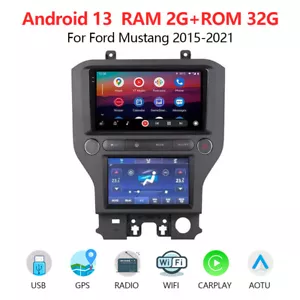 Android 13 autoradio GPS navigatore 32G Apple Carplay per Ford Mustang 2015-21 - Foto 1 di 20