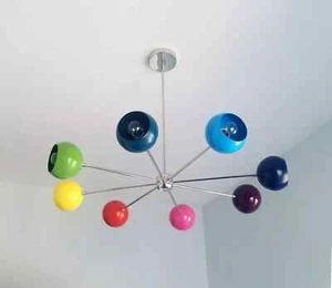 Sputnik Globo Ocular Acabado Cromado Luz Diseño Moderno para Dinámico Lámpara - Imagen 1 de 3