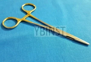 GOLD HANDLE O.R GRADE OLSEN HEGAR NEEDLE HOLDERS HEMOSTAT SCISSORS 6.5" (16.5CM) - Picture 1 of 5