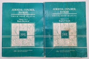 1991 Ford Aerostar Ranger Explorer Shop Repair Manual Set Service Books Vol 1-2 - Picture 1 of 10