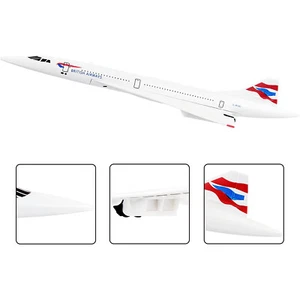 1:400 Airplane Model Diecast Planes 16cm British F-BVFB Concorde Model Decor W - Imagen 1 de 5