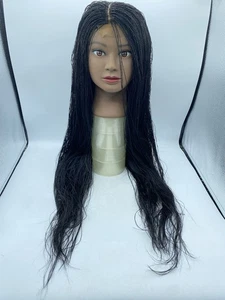 "Peluca frontal de encaje trenzada a mano Nano Twist 28-32"", giro micro senegalés" - Imagen 1 de 14