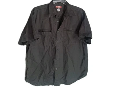 Craftsman Shirt Mens Medium Black Mechanic Work Short Sleeve Button Front XL - Image 1 of 4