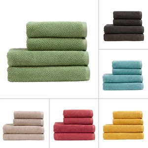 Christy Brixton Textured Cotton Bath Hand Towels - Honeycomb Bath Sheets - Picture 1 of 65