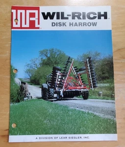 Wil-Rich Disk Harrow DOT25 RPS14 Sales Brochure Pamphlet Specs Lear Siegler - Picture 1 of 4