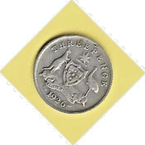 AUSTRALIA - 1926 KING GEORGE V THREEPENCE, 3d (UNDER SILVER VALUE) - Bild 1 von 2