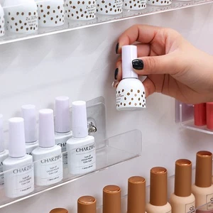 Acrylic Nail Polish Cosmetic Display Rack Wall Mounted Storage Rack Punch-f^G* - Picture 1 of 14