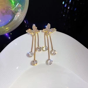 Fashionista's Choice leichte goldene Schmetterlinge mit funkelnden Details - Picture 1 of 7