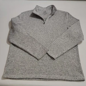 Faded Glory Sweater Men's Gray Fleece Outdoors 1/4 Zip Sweatshirt Gray Sz XL - Picture 1 of 8