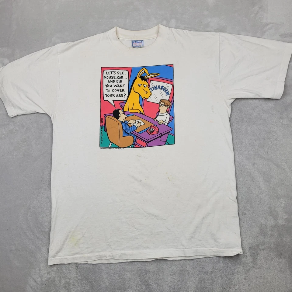 Camisa De Colección Puntada Única Hombres XL Cómic Tremmel Dallas Cubre Tu Como CYA Adulto* Foto 1 de 4