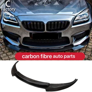 Real Carbon Fiber Front Bumper Lip Chin Spoiler for BMW 6 Series F06 F12 M614-18 - Picture 1 of 12