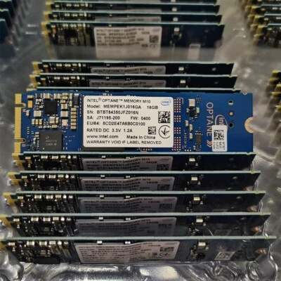 5PC Intel Optane Memory M10 SSD M.2 2280 16GB MEMPEK1J016GA PCIe 3.0 Xpoint NVMe - Image 1 of 4