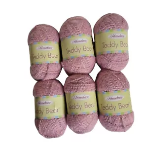 6 Herrschners Teddybär Garn #003 rosa Nelke - 50g Knäuel - Bild 1 von 4