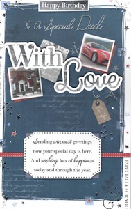 Dad Father Daddy Birthday Card Large 8 Page Verse Card Special Keepsake Card - Picture 1 of 8
